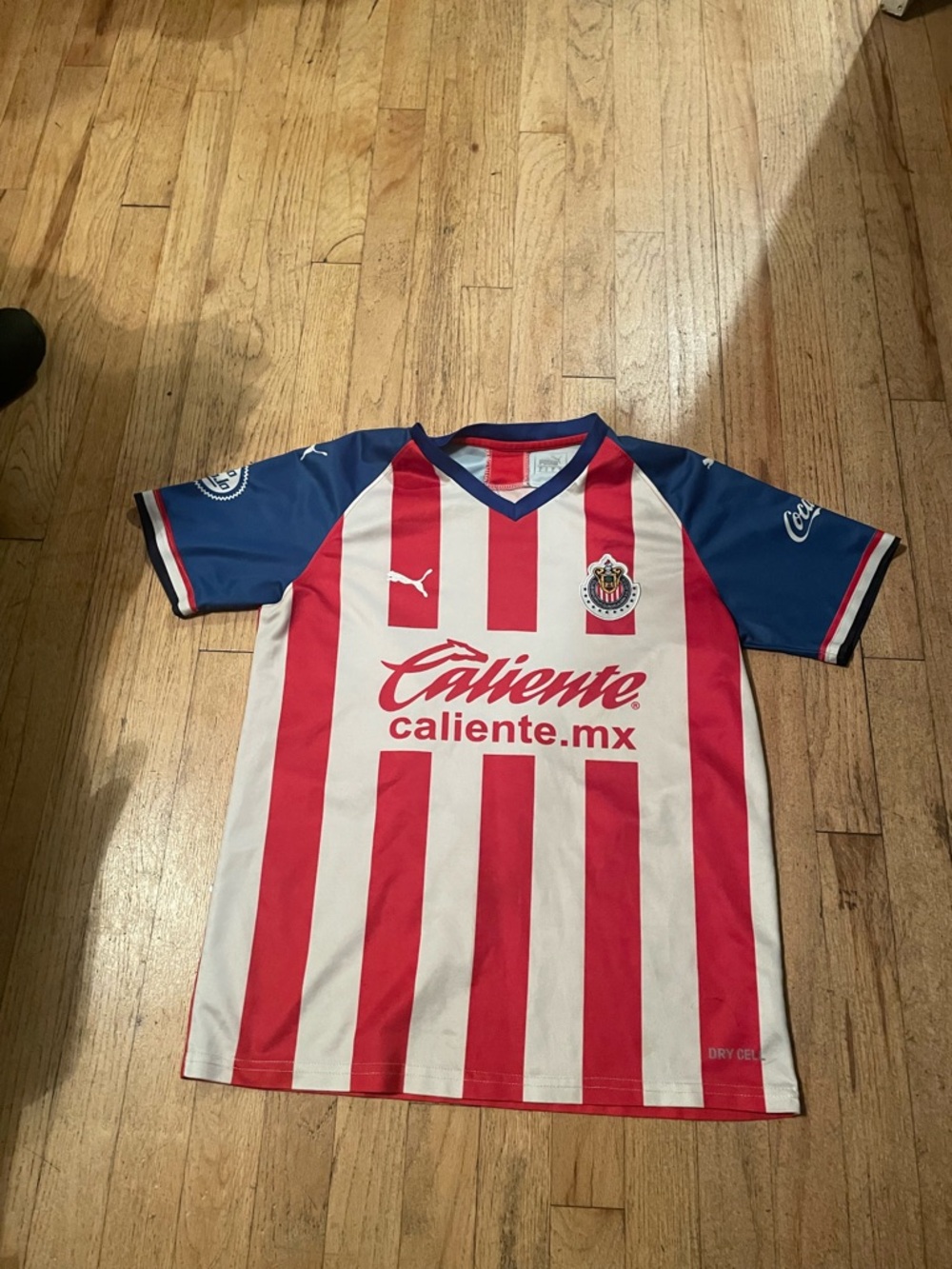 Puma Kids Chivas Guadalajara Home Jersey - Red, White & Blue